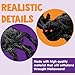 JOYIN 6.5ft Halloween Spider Outdoor Decorations, Light-up LED Eyes Scary Giant Fake Large Hairy Spider Props for Halloween Yard Lawn Decoration, Indoor Party Supplies and Outside Decor, Black