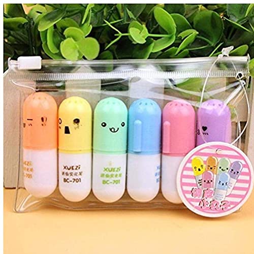 Ruluti 6 Pc/Set a Base d'Acqua Mini Highlighter