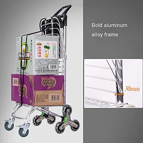 Carrito de compras plegable de 35 L con rueda con freno y tapa protectora 7