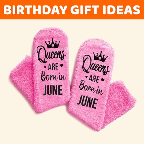 Image of HAPPYPOP Birthday Gifts Ideas for Mom - Pink Month Birthday Socks for Women
