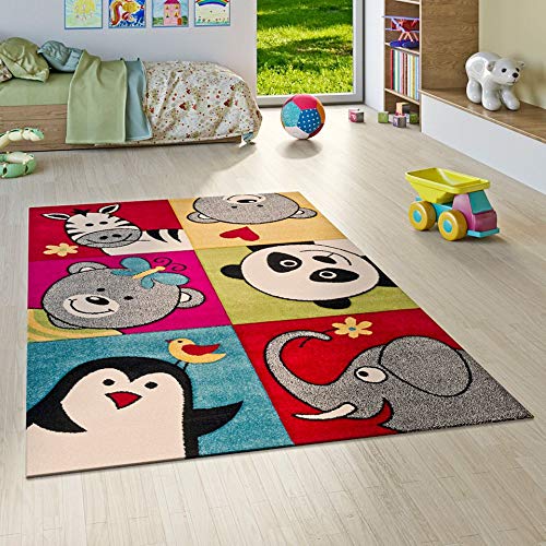 Savona Kids - Alfombra infantil - divertidos animales del zoológico -