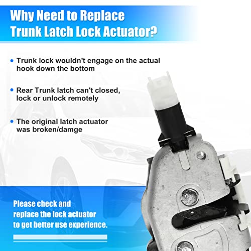 Image of X AUTOHAUX Trunk Latch Lock Actuator FQR500220 for Land Rover LR4 2010-2016 for Land Rover LR3 2005-2009 Tailgate Door Latch Lock Actuator