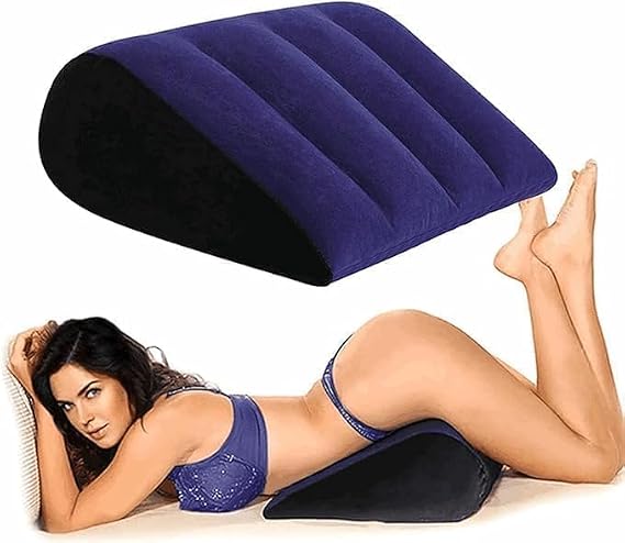 Thicken Inflatable Bed Pillow for Adult, Portable Soft Body Positioners Pillowcase Ramps Cushion, Sleeping, Riding, Travel Sweater