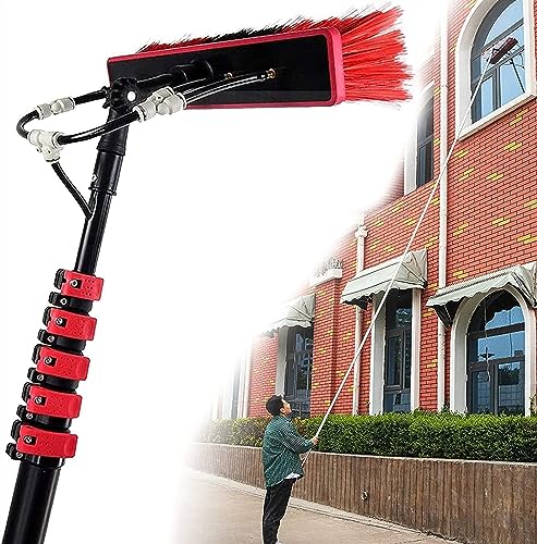Brosse de nettoyage de vitres télescopique avec raclette et laveur de panneau solaire