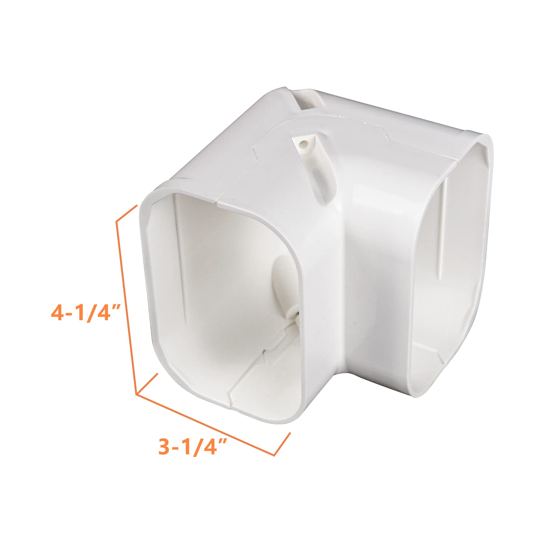 Kit de cubierta decorativa de PVC, accesorios de 3 pulgadas de ancho, codo de 90 ° para mini aire acondicionado dividido sin conductos, CA central y bombas de calor 2