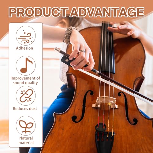 Kolophonium Natürlich für Violine, Bratsche Cello, Staubarmes Rosin Violine mit Fall Hell Niedrig Staub für Klangverbesserung Kolophonium Geige Cello, Zubehör für Streicher, Naturharz Staubarm 3 Pcs