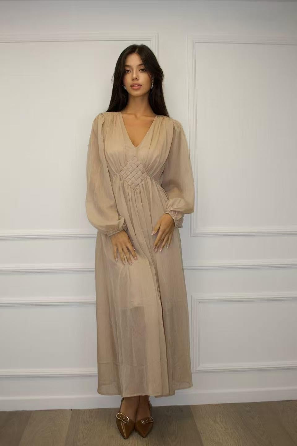 Vestidos de noche elegantes para bodas con mangas de farolillo, vestido de mujer, línea A, vestido de invitado de boda, vestido de dama de honor, vestido de noche, vestido largo, vestido de fiesta