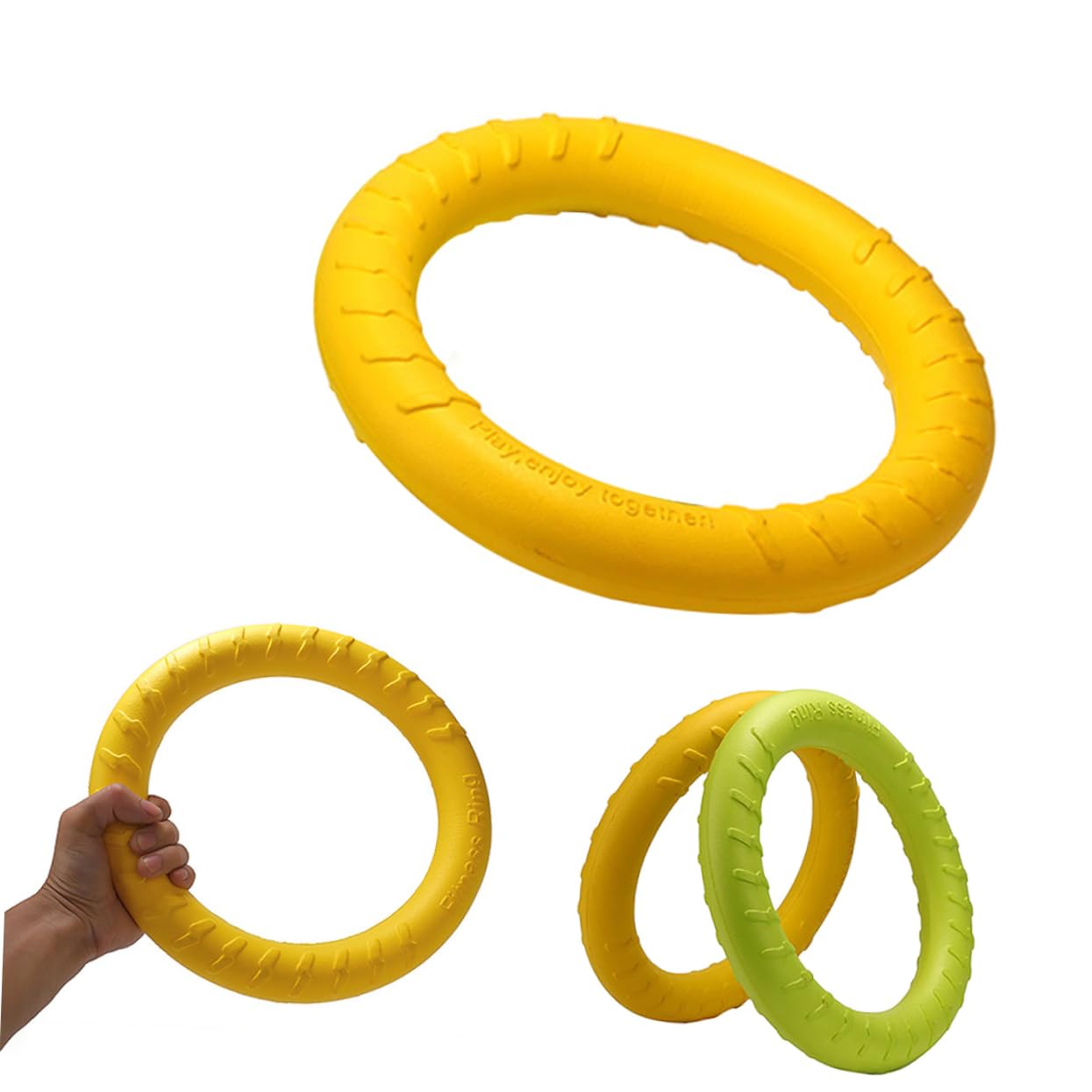 Toddmomy 2 Piezas Anillo Juguete Juguetes para Perros Cachorros Anillo Juguete para Mascotas Juguetes para Morder Perros Pastor Alemán Disco Volador