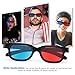 jojofuny 3D Glasses Red Blue Anaglyph Viewing Glasses Compatible with Computer Monitors Tvs Projectors for Home Theater Movies Games
