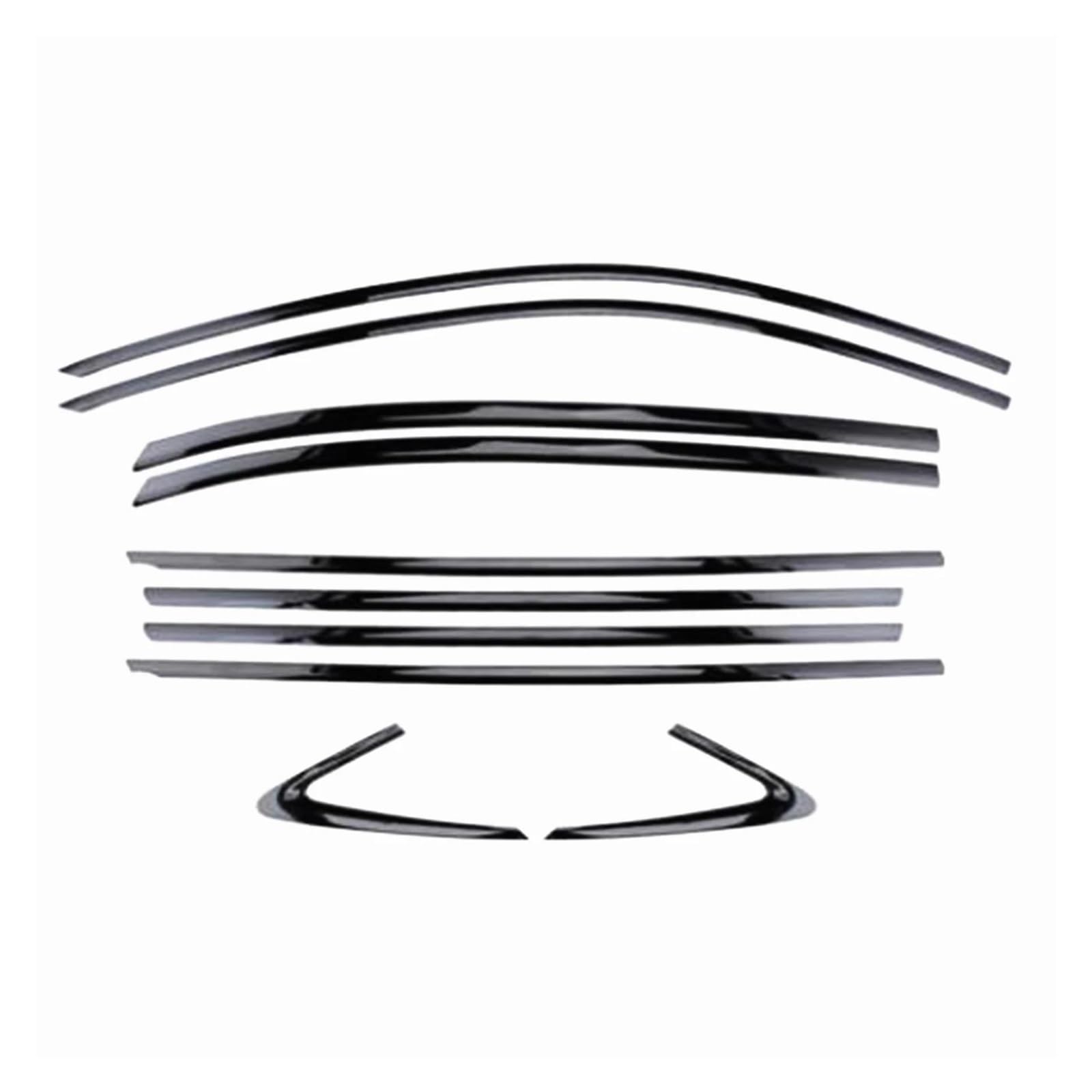 Yijiavsx One Color Car Weather Stripping For A3 S3 Sedan 2021 2022 2023 Weatherstrips Titanium Black Seal Strip Cover 10Pcs Car Exterior Window Trim