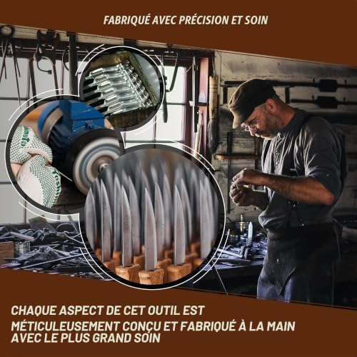 BeaverCraft Sculpture sur bois Gouge en V K12/02 Ciseau à main pour le travail du bois Couteau compact pour la sculpture sur bois pour débutants et professionnels – vue 6