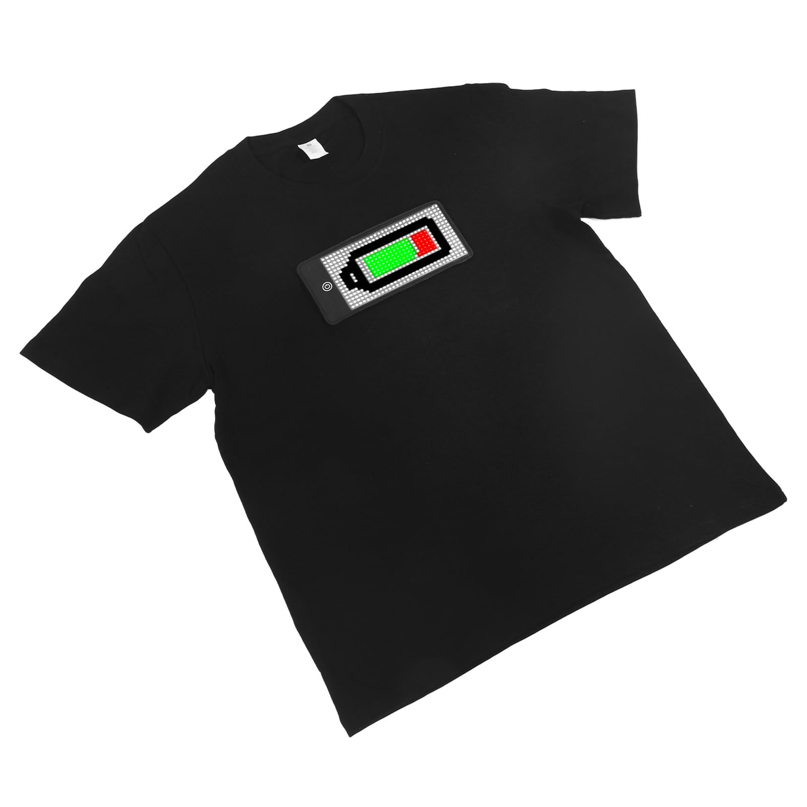 Bewinner T-Shirt LED avec écran programmable - T-Shirt Lumineux Bluetooth, Contrôle APP, Batterie intégrée 1500mAh (Taille XXL)