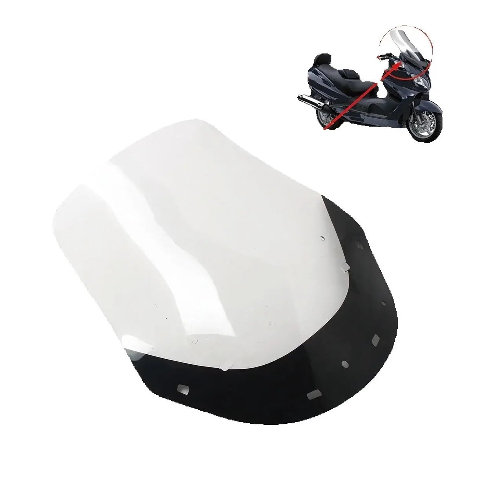 Cúpula Touring para Suzuki Burgman 650 2006-2012 Accesorios para Motocicletas Alerón De Extensión para Parabrisas De Motocicleta Deflector De Aire para Parabrisas Carenabris