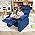 COSTWAY Larger Kids Recliner Chair, Adjustable Lounge Recliner w/ 2 Cup Holders, 1 Side Pocket, 2 Front Pockets, Footrest, Velvet Fabric Recliner for Boys & Girls, Ideal for Bedroom by COSTWAY