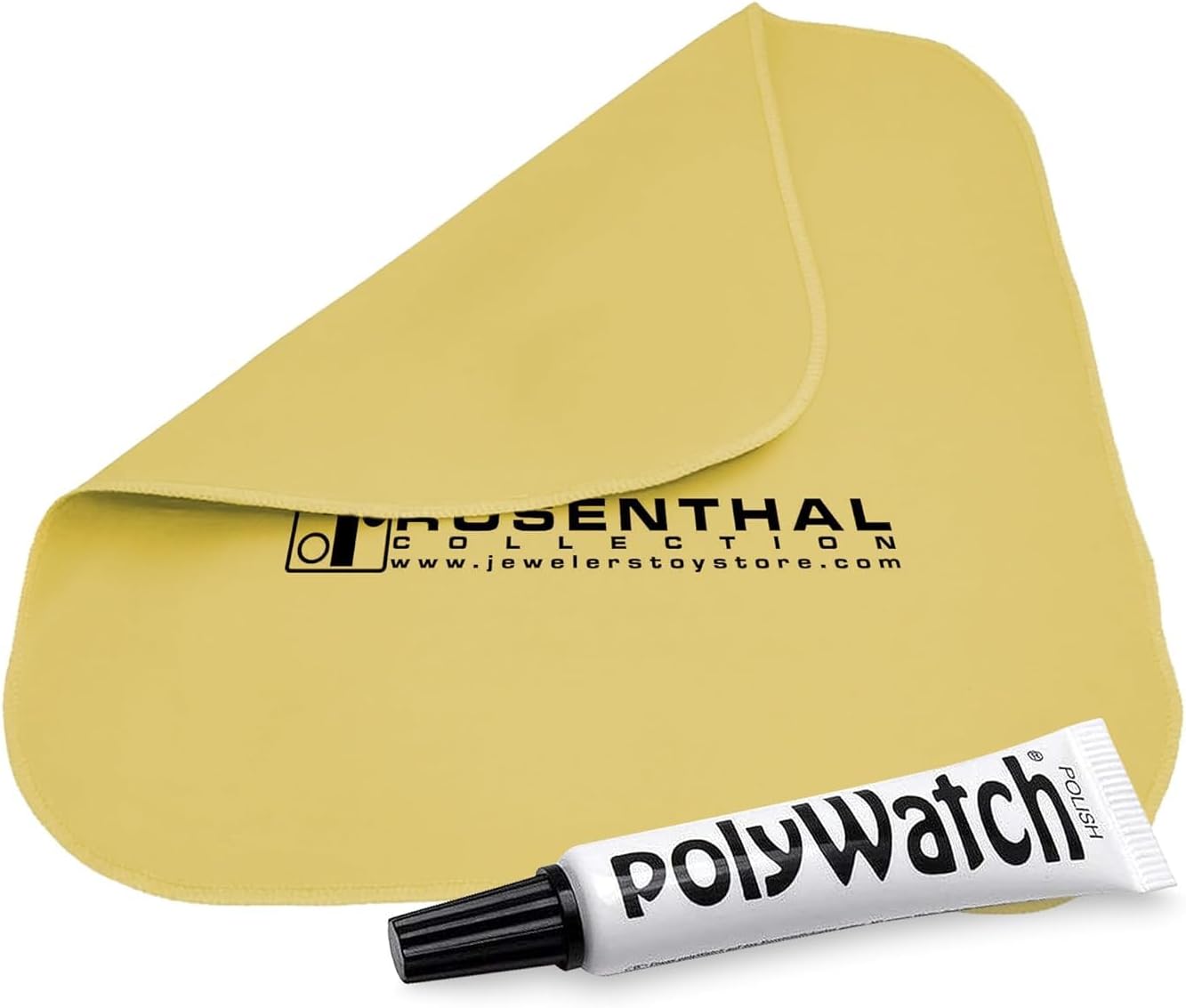 Rosenthal PolyWatch Plastic Watch Scratch Remover Polish with Microfiber Cloth - 2 Pack Professional Polish for Acrylic Watch Crystal Repair & Restoration - Rosenthal Collection Since 1926 (1)