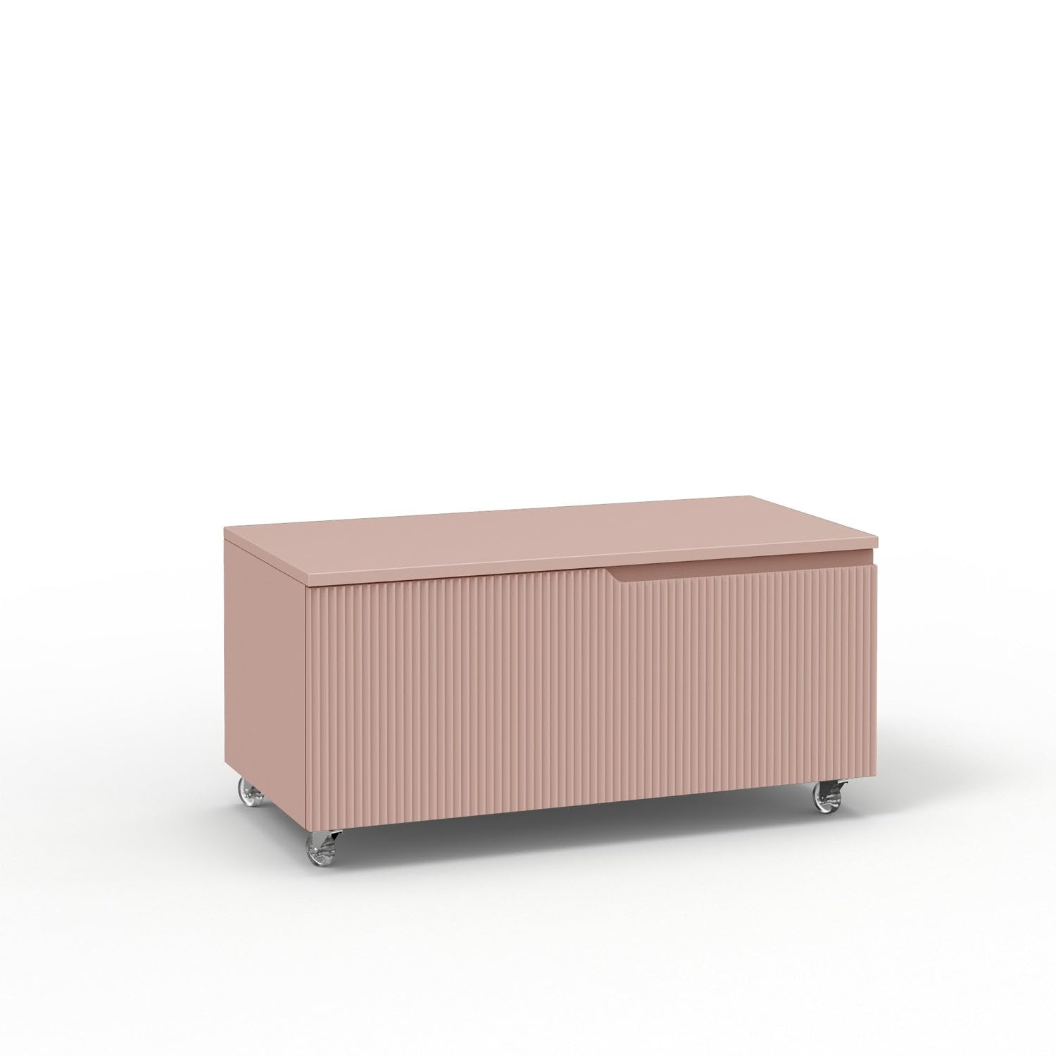 AQA DESIGN accessori casa cassettiera, nr1 cassetto con scorrimento e chiusura soft close, maniglia a gola pantografata, Made in Italy - Bianco - 80x45x42 cm