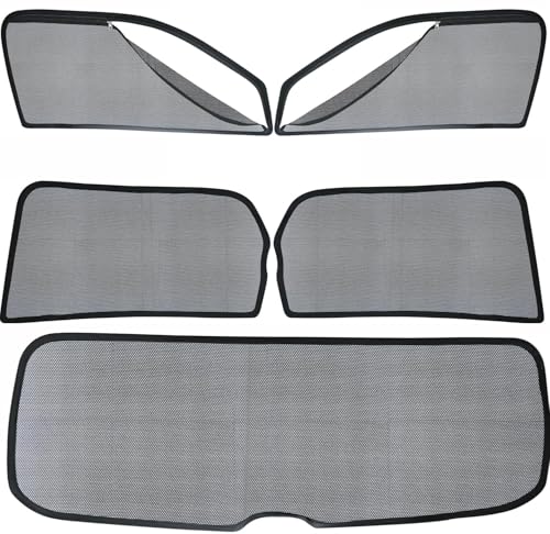 Image of Car Zipper with Dicky Magnetic Sunshades (2 Zip,2 Non-Zip & 1 Rear) Curtain Compatible with Honda Brio