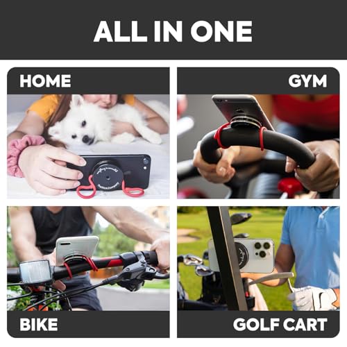 IMStick.PRO Multi-Functional Magnetic Phone Holder Fit for MagSafe Accessories, Cell Phone Stand Grip for iPhone 12-17, Phone Mount for Bike, Gym, Golf Cart, Airplane, Stroller (Purple) — view 4