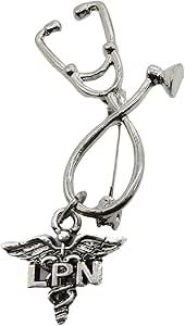 Amazon.com: Nurse Pin Medical Stethoscope Pin Brooch LPN Licensed ...