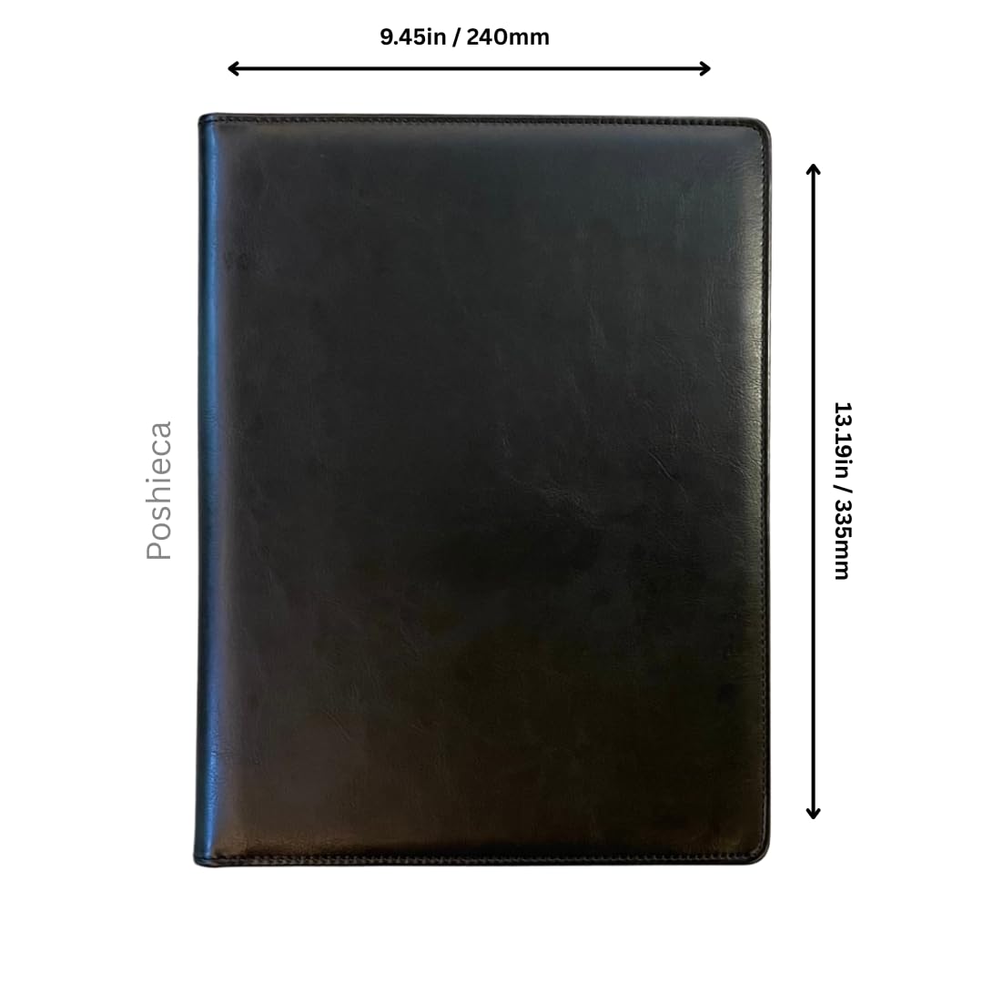 Leder-Portfolio-Ordner für den geschäftlichen Gebrauch, Dokumenten-Organizer mit intelligenter Aufbewahrung, Taschenrechner, Schreibblock, Padfolio, All-in-One, professionelles