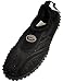 Women's Wave Water Shoes Pool Beach Aqua Socks,Yoga, Exercise (7, Black/Black)