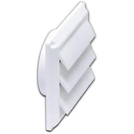 Lambro 2676W White Plastic Louvered Vent, 4-Inch