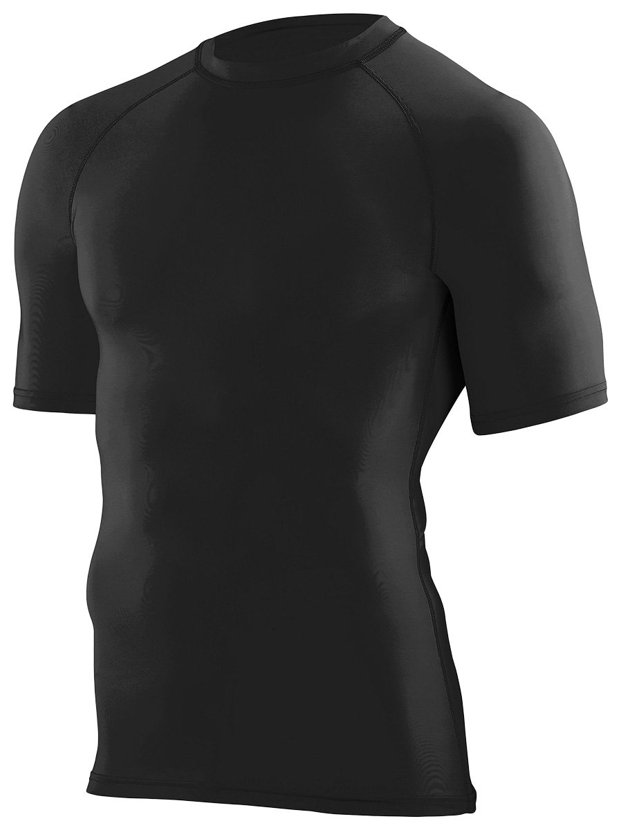 Augusta Sportswear Youth Hyperform Compression Short Sleeve Shirt M Black