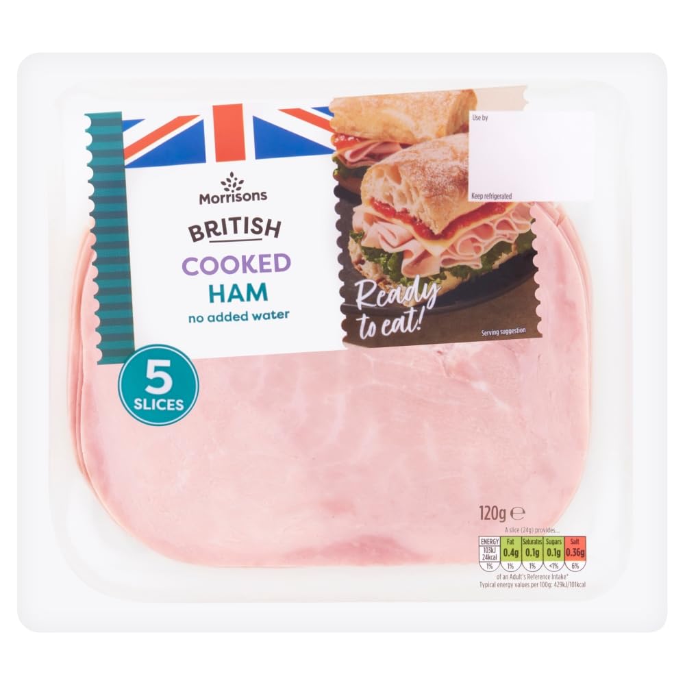 Morrisons Counted Oven Baked Ham 5 Slices 120g