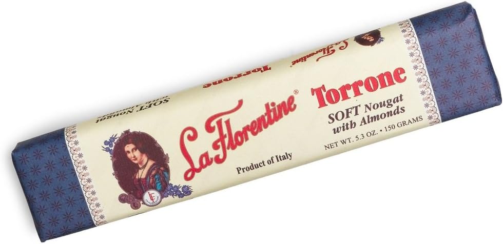 La Florentine - Traditional Italian Torrone [SOFT], (2)- 5.3 oz. Bars