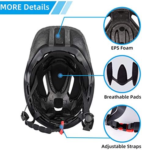 ROCKBROS Kask dziecięcy, kask rowerowy integralny ze zdejmowaną ochroną podbródka, kask ochronny dla młodzieży, na rower, deskorolkę, certyfikat CE, 50-58 cm