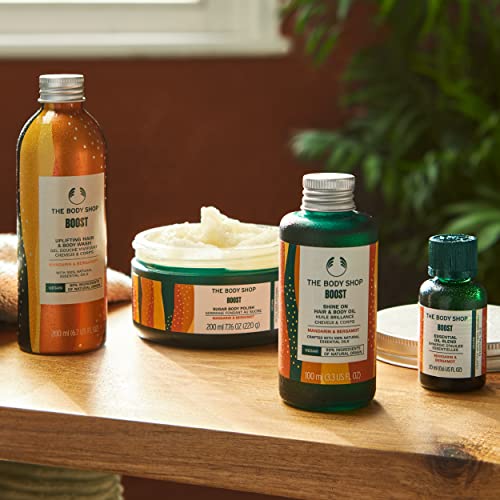 The Body Shop Boost Shine On Hair & Body Oil, Mandarin And Bergamot Essential Oil – Revitalizes Hair & Body With A Healthy Glow – Vegan – 3.3Oz #TOP3