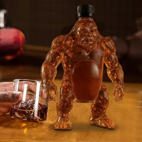 Veasbuu Karafki na alkohol | 350 ml ręcznie rzeźbiony szklany napowietrzacz do wina | urocza butelka karafki | dla mężczyzn ojca bar urodziny dom emerytura Boże Narodzenie picie wewnątrz