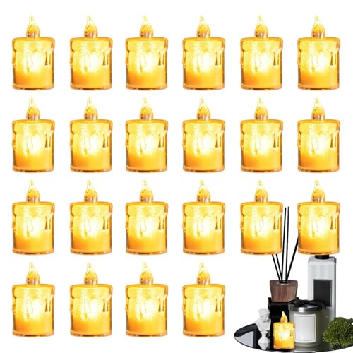 Velas pequeñas LED intermitentes con pilas para iluminacion segura de eventos 6