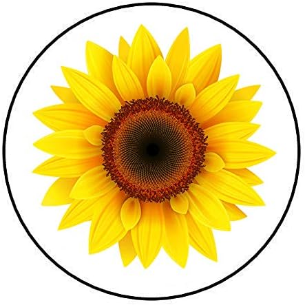 48 Sunflower Envelope Seals Labels Stickers 1.2" Round