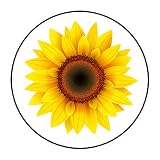 48 Sunflower Envelope Seals Labels Stickers 1.2" Round
