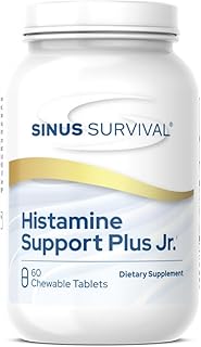 Histamine Support Plus Jr – Kids’ Natural Allergy & Sinus Relief Supplement – Supports Histamine Balance, Immune Health & Respiratory Comfort – Berry Flavor – 60 Chewable Tablets
