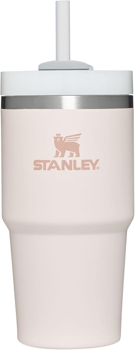 Quencher H2.0 Tumbler with Straw 20 oz | Flowstate 3-Position Lid | Cup Holder Compatible for Travel | Insulated Stainless Steel Cup | BPA-Free | Rose Quartz