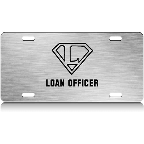 Loan Officer Career Occupation S.Steel Car SUV Truck License Plate Decorative Tag Chrome-D#o26