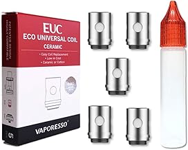 Vaporesso EUC Coil For Veco One (Plus)/Veco Tank(Plus)/VM Tank/Estoc Tank + Empty Bottle Set (Ceramic/SS316L(0.6Ωx5))