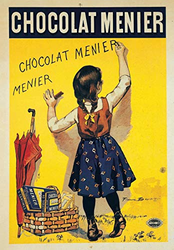 Chocolat Menier Girl Affiche Étain Métal Mur Signe Vintage Plaque Rétro Attention Décorative Métallique Panneau pour Café Bar Chambre Hôtels Clubs Parc