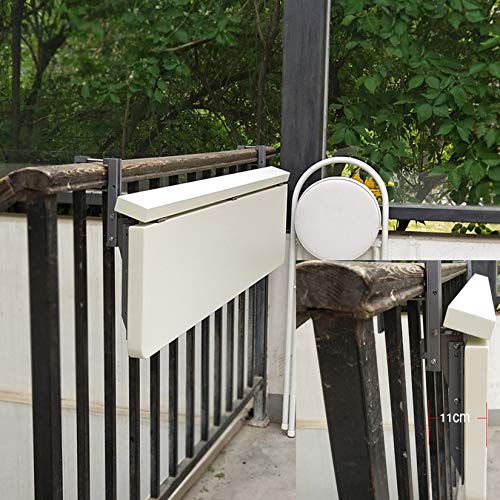 Zyifan Outdoor Side Tables Outdoor Side Tables, Balcony Folding Hanging Railing Table, Adjustable Deck Patio Garden Table, Computer Dining Room Bar Counter Table #TOP1