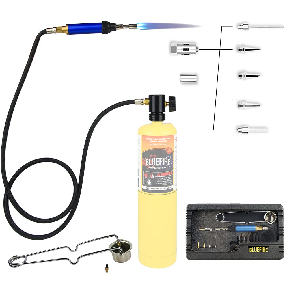 Buy BLUEFIRE 3' Hose MAPP Gas Soldering Mini Pen Torch Full Kit Multi