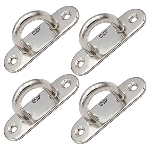 Qlouni Eye Plate Round Pad With Gymnastic Rings 9mm Stainless