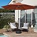 Best Choice Products 10ft Outdoor Steel Polyester Market Patio Umbrella w/Crank, Easy Push Button, Tilt, Table Compatible - Rust