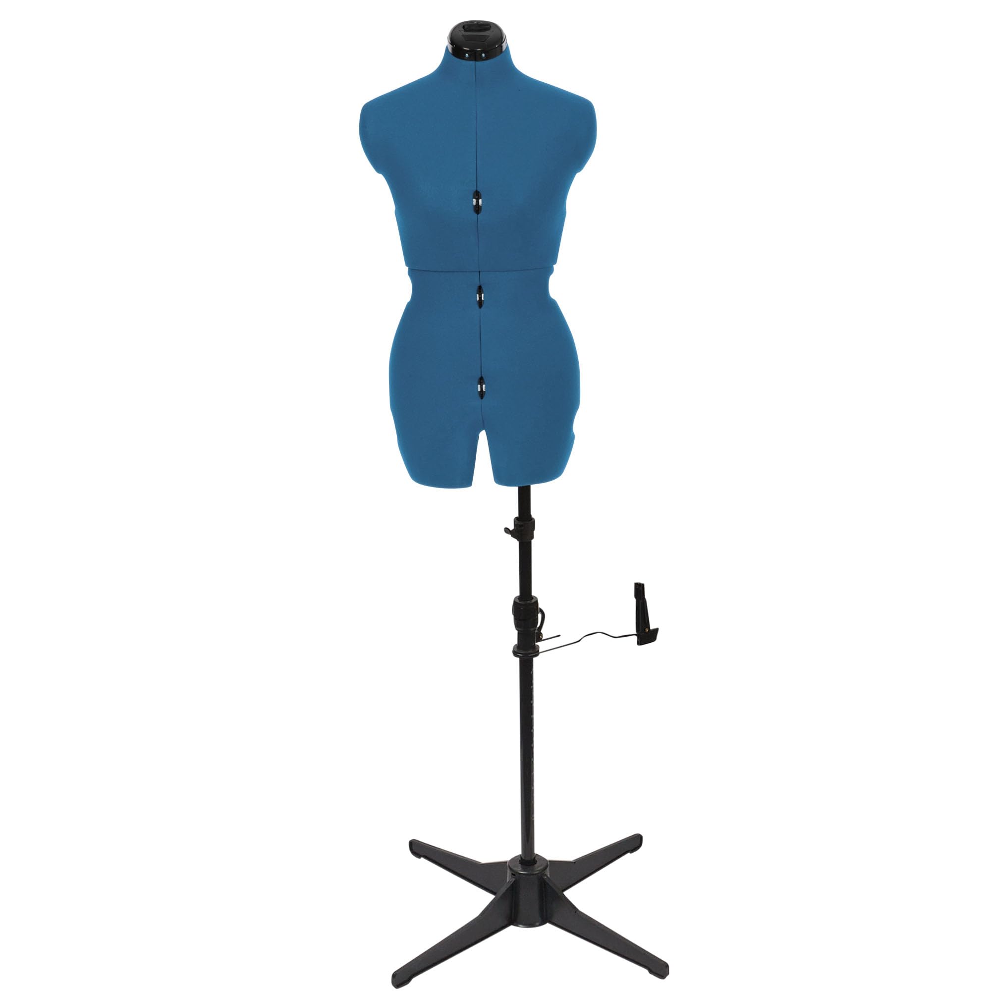 Sewing Online Adjustable Trouser Dressmakers Dummy, in a Wedgewood Blue Fabric with Hem Marker, Dress Form Sizes - Pin, Measure, Fit and Display your Clothes on this Tailors Dummy - FG265