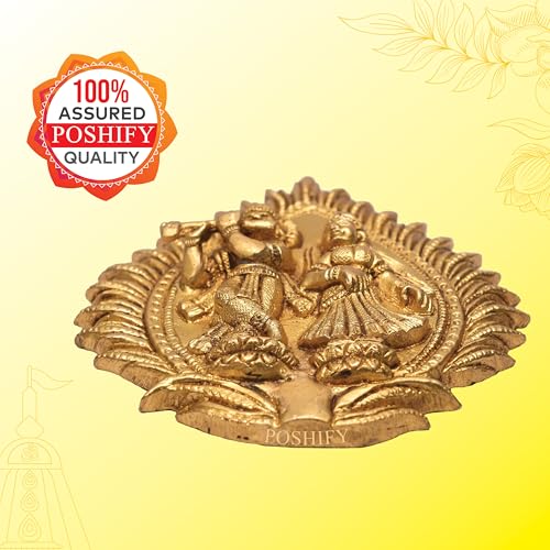 Image of POSHIFY Brass Radha Krishna Door and Wall Hanging for Luxury Home Decor, Gift Giving, and Spiritual Inspiration, Handcrafted Door Hanging, Wall Decor, Luxury Home Decor, Spiritual Dcor - 973