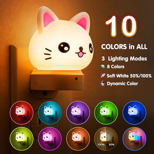 LOHAS 3D Animal Plug-In LED Night Light (8-Color RGB + 3000K Soft White): 1-Pack - image 2