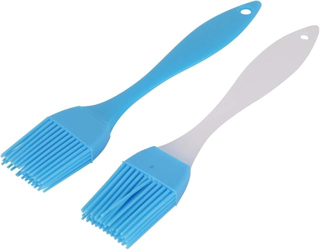 Arnech Pastry Brush, 2Pcs Silicone Cooking Baking Brush Set, Kitchen Heat Resistant Grill Brushes for BBQ,Basting,Pastry, Cooking (2Pcs)