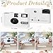 12 Pack Disposable Cameras for Wedding Bulk, 35mm White Single-Use Film Cameras with Flash, One Time Cameras for Birthday Party Baby Shower Gathering Wedding Travel, lSO 400 Film,17 Exposures