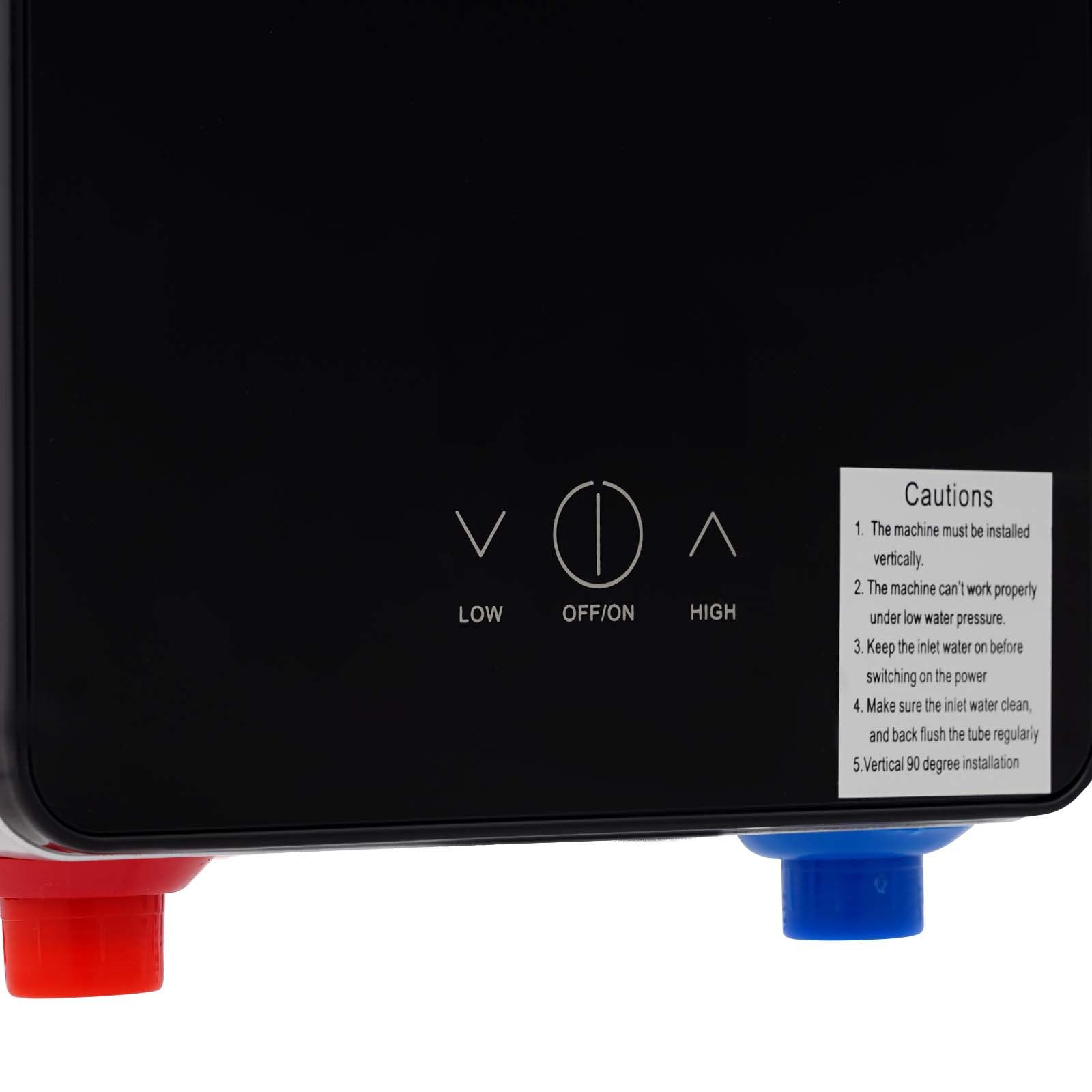 Scaldacqua istantaneo, scaldabagno elettrico con doccetta, indicatore di temperatura digitale a LED, scaldacqua elettrico istantaneo senza serbatoio, temperatura regolabile 30-55℃ per cucine, bagni